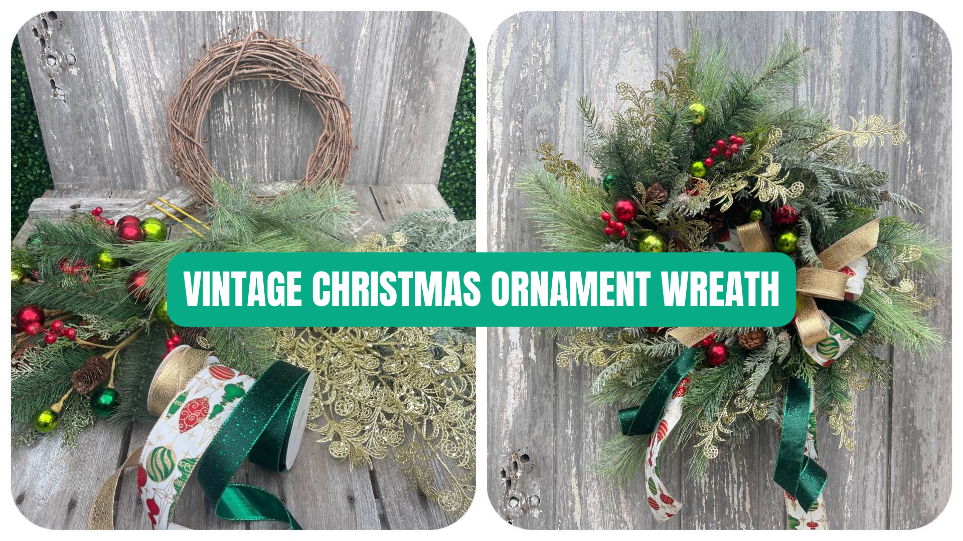 Vintage Christmas Wreath